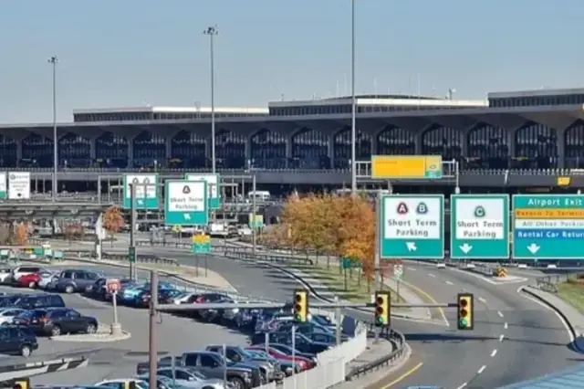 Newark Liberty International Airport terminal for private van service